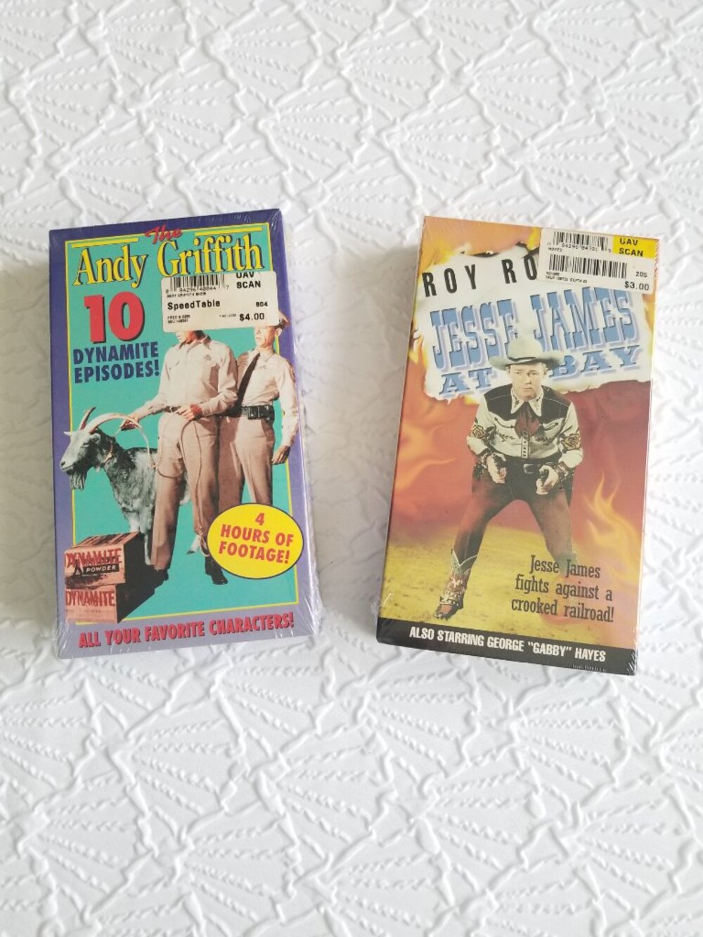 ❤️3/$12 Andy Griffith and Western VHS Movies Set of 2